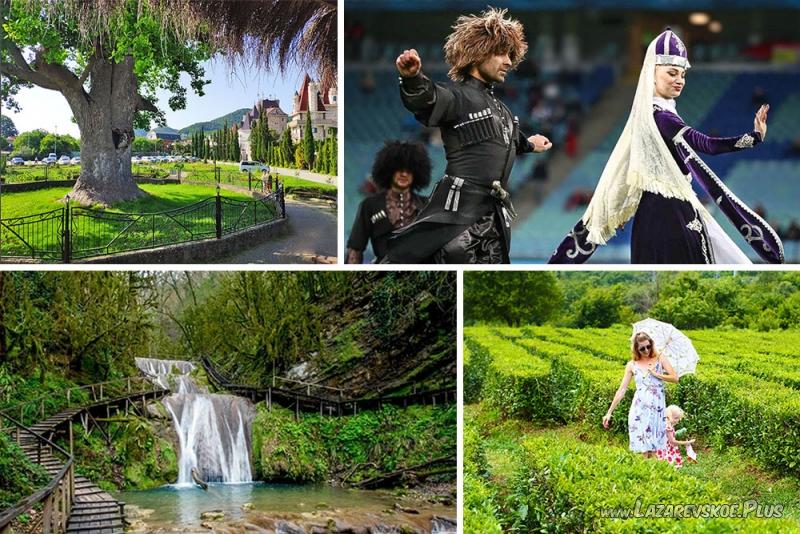 Индивидуальная экскурсия: 33 водопада + Тюльпанное дерево + Чайная плантация + Кавказское шоу