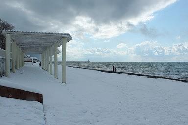 Центральный пляж. Лазаревское, зима 2012 год