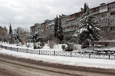 Улица Партизанская. Лазаревское, зима 2012 года