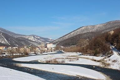 Река Псезуапсе. Лазаревское, зима 2012