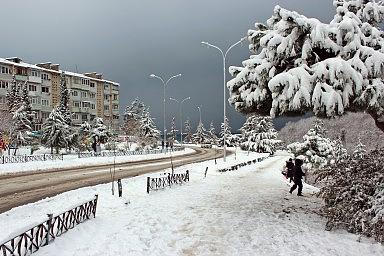 Улица Партизанская. Лазаревское, зима 2012 года