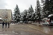 Перекрёсток улиц Партизанской и Павлова. Лазаревское, зима 2012 год