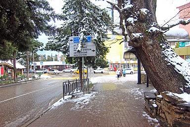 Перекрёсток улиц Павлова и Победы. Лазаревское, зима, 2015 год