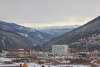 Вид на горы. Лазаревское, зима 2015 год