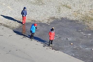 Лёд - редкое явление в Лазаревском. Февраль 2020