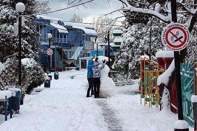 Городской парк. Лазаревское, зима, 2012 года