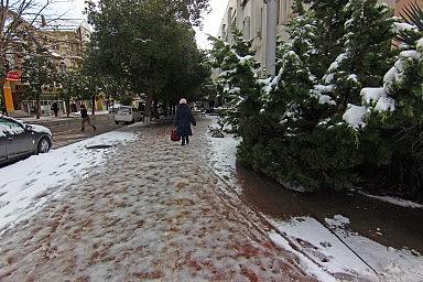 Улица Победы. Лазаревское, зима 2015 года