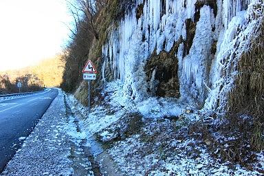 Зима,2020, февраль, Алексеевское. Замёрзшие потоки воды