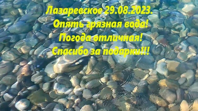 Погода в Лазаревском, 29.08.2023. Опять вода грязная