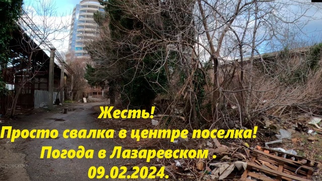 Свалка в центре Лазаревского! Погода 09.02.2024