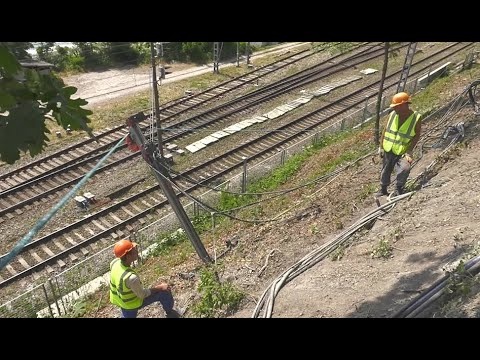 В Сочи железнодорожники укрепляют оползневые склоны