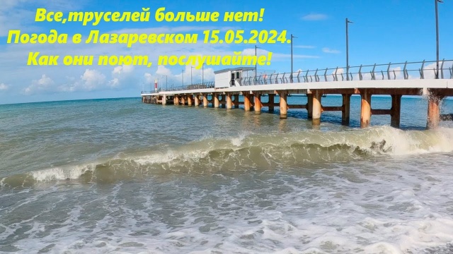 Погода в лазаревском 15.05.2024. Ах как они поют, а труселя кончились