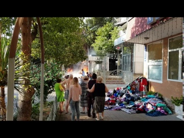 Пожар в Лазаревском, ул. Победы 14.09.2020