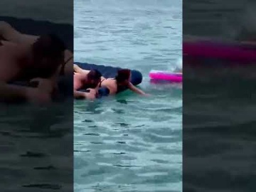 Лазаревское 20 августа. Поймали змею на пляже