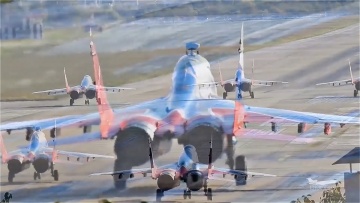 МиГ-29 взлет "по-чёрному". Дымовуха в Сочи
