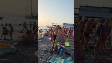 Лазаревское пляж. Рекордная жара с 23 -  25 августа