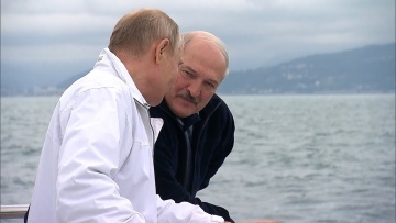 Лукашенко и Путин на морской прогулке в Сочи. Май, 2021