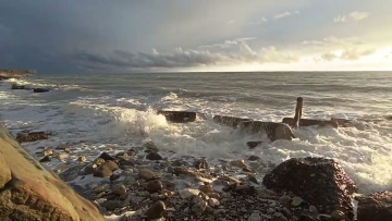 Море, шторм в ноябре. Лазаревское